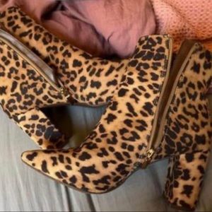 Leopard Print Heel Boots